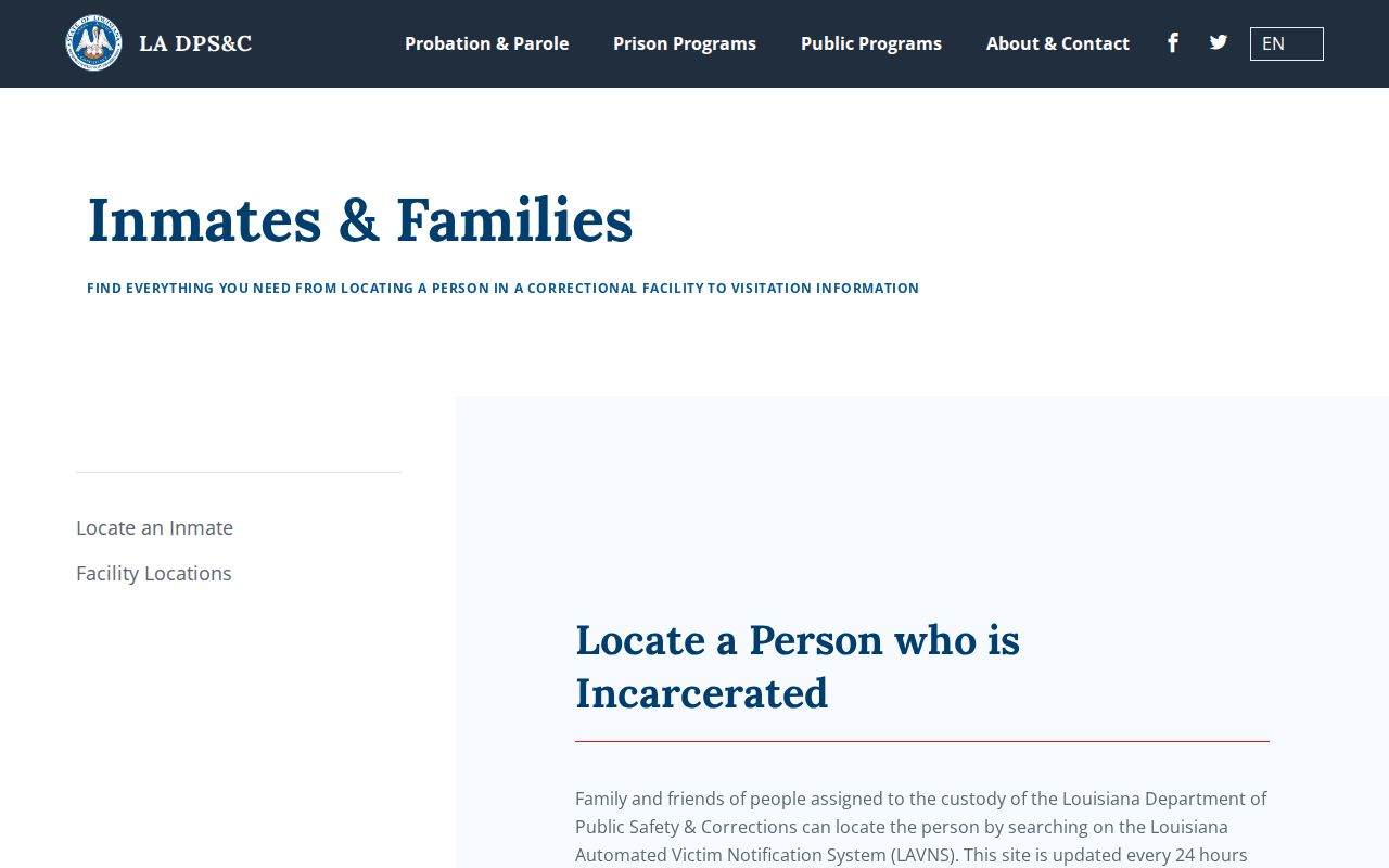 Louisiana DPS and C locator instructions for Orleans Parish release records